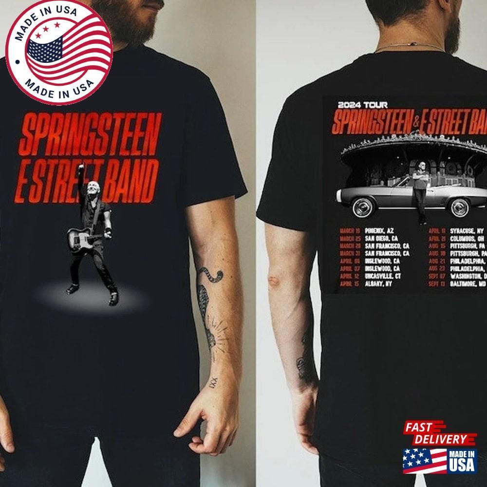 Bruce Springsteen And E Street Tour T-Shirt Shirt Fan Gift Classic 2 Sided
